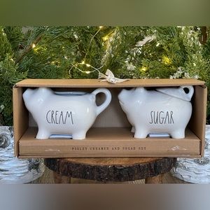 🐖 Brand NEW in Package Rae Dunn Piglet CREAM and SUGAR Set  🐖
